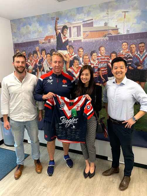 EdgeRed team with Trent Robinson, Head coach of the Sydney Roosters